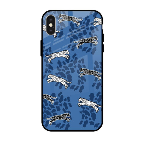 Blue Cheetah iPhone X Glass Back Cover Online