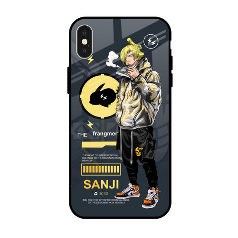 Cool Sanji iPhone X Glass Back Cover Online