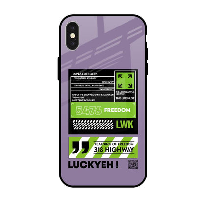 Run & Freedom iPhone X Glass Back Cover Online