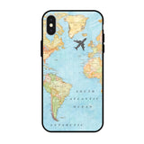 Travel Map iPhone X Glass Back Cover Online