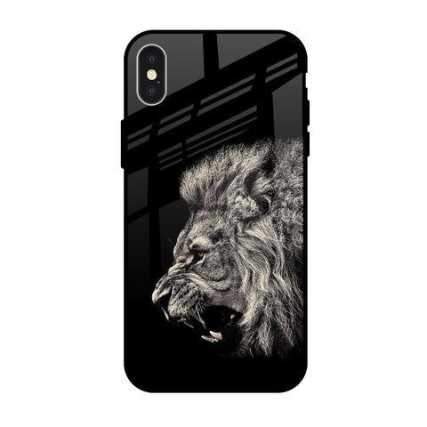 Brave Lion iPhone X Glass Back Cover Online