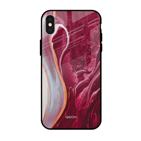 Crimson Ruby iPhone X Glass Back Cover Online
