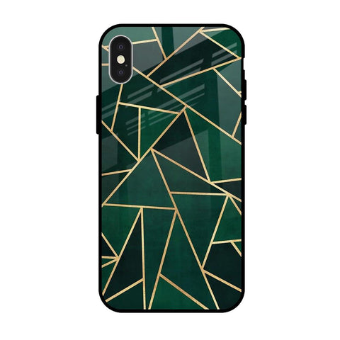Abstract Green iPhone X Glass Back Cover Online
