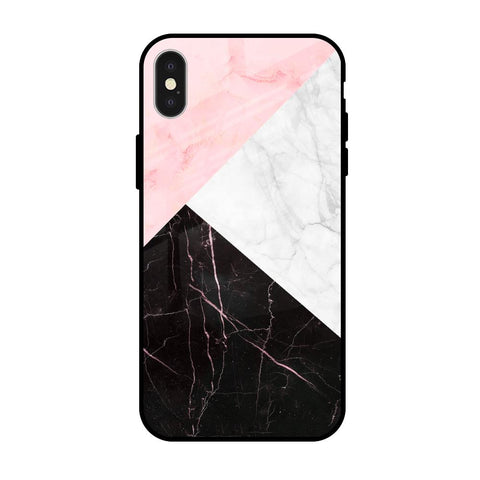 Marble Collage Art iPhone X Glass Back Cover Online