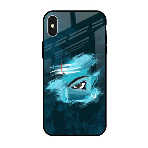 Power Of Trinetra iPhone X Glass Back Cover Online