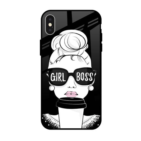 Girl Boss iPhone X Glass Back Cover Online