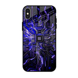 Techno Color Pattern iPhone X Glass Back Cover Online