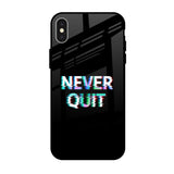 Never Quit iPhone X Glass Back Cover Online