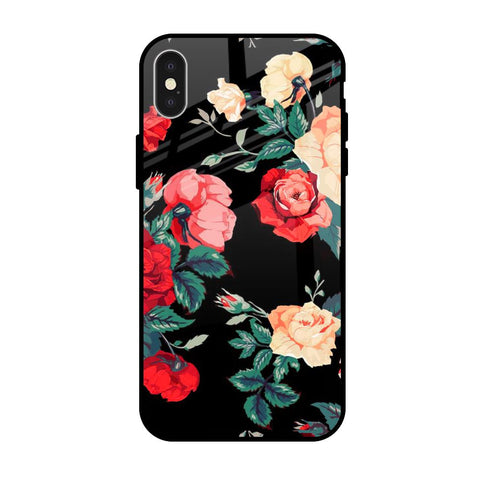 Floral Bunch iPhone X Glass Back Cover Online