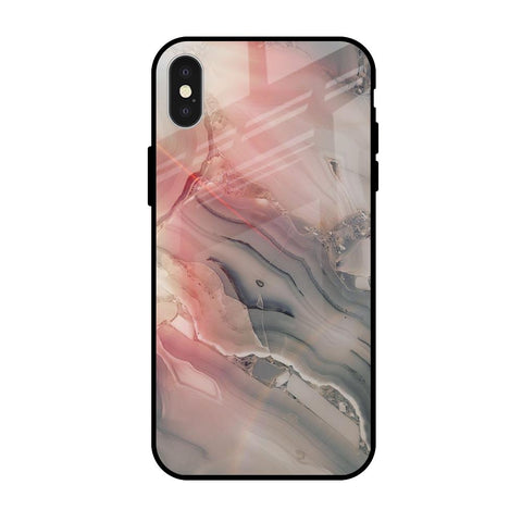 Pink And Grey Marble iPhone X Glass Back Cover Online