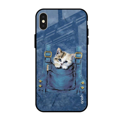 Kitty In Pocket iPhone X Glass Back Cover Online