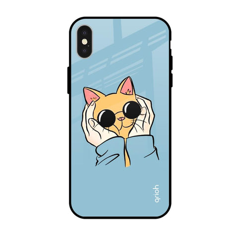 Adorable Cute Kitty iPhone X Glass Back Cover Online