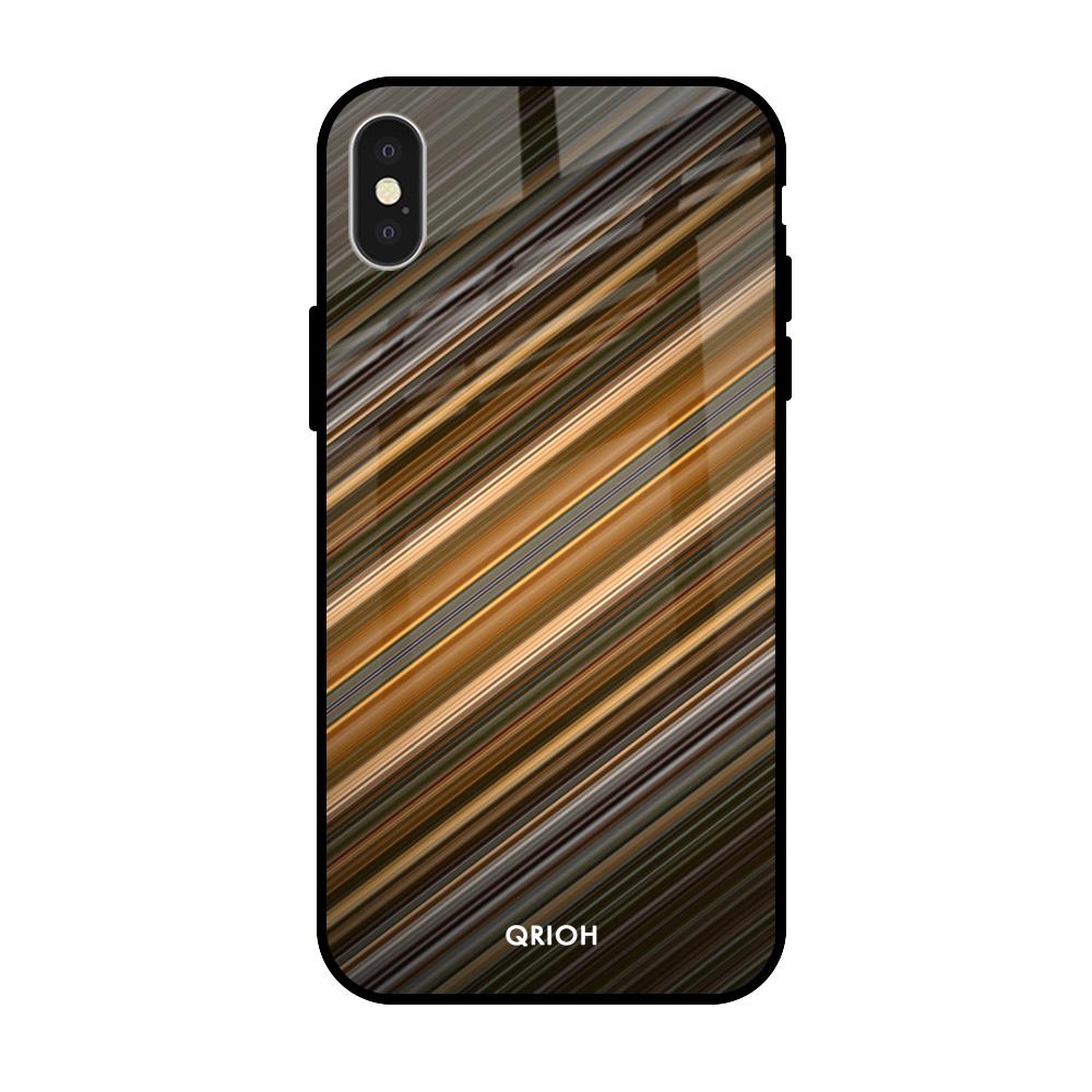 Diagonal Slash Pattern Apple iPhone X Glass Cases & Covers Online