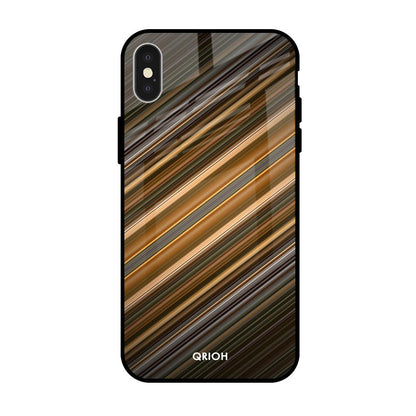 Diagonal Slash Pattern Apple iPhone X Glass Cases & Covers Online
