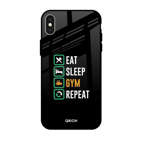 Daily Routine iPhone X Glass Back Cover Online