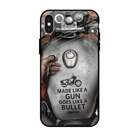 Royal Bike iPhone X Glass Back Cover Online