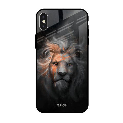 Devil Lion iPhone X Glass Back Cover Online