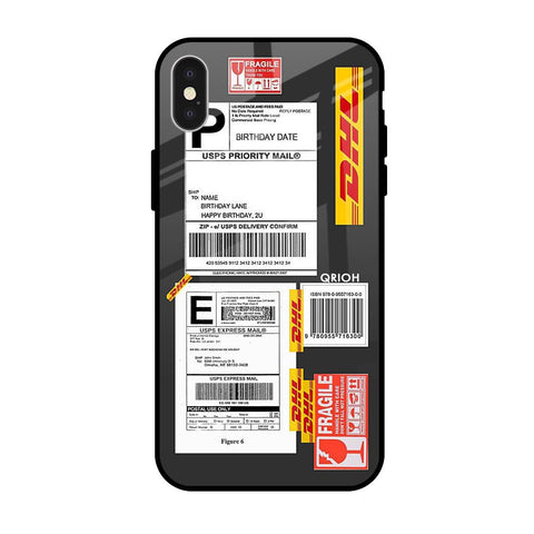 Cool Barcode Label iPhone X Glass Back Cover Online