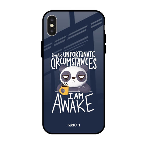 Struggling Panda iPhone X Glass Back Cover Online