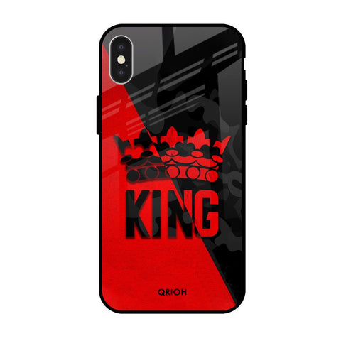 I Am A King iPhone X Glass Back Cover Online