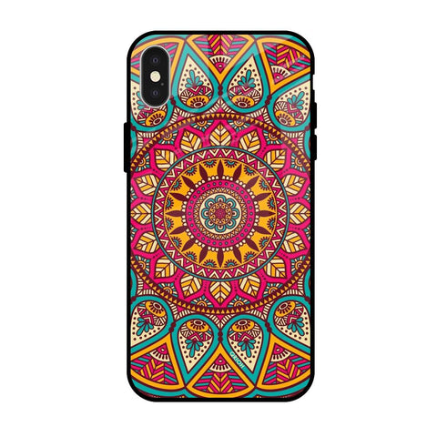 Elegant Mandala iPhone X Glass Back Cover Online