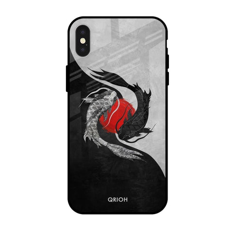 Japanese Art Apple iPhone X Glass Cases & Covers Online