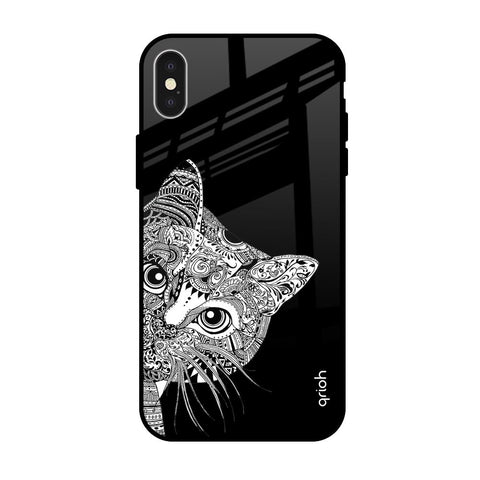 Kitten Mandala Apple iPhone X Glass Cases & Covers Online