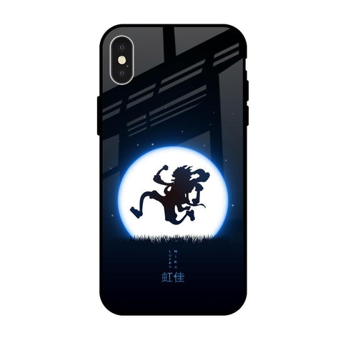 Luffy Nika iPhone X Glass Back Cover Online