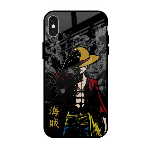 Dark Luffy iPhone X Glass Back Cover Online