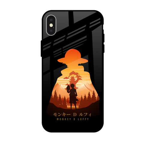 Luffy One Piece iPhone X Glass Back Cover Online