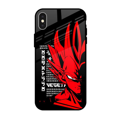 Red Vegeta iPhone X Glass Back Cover Online