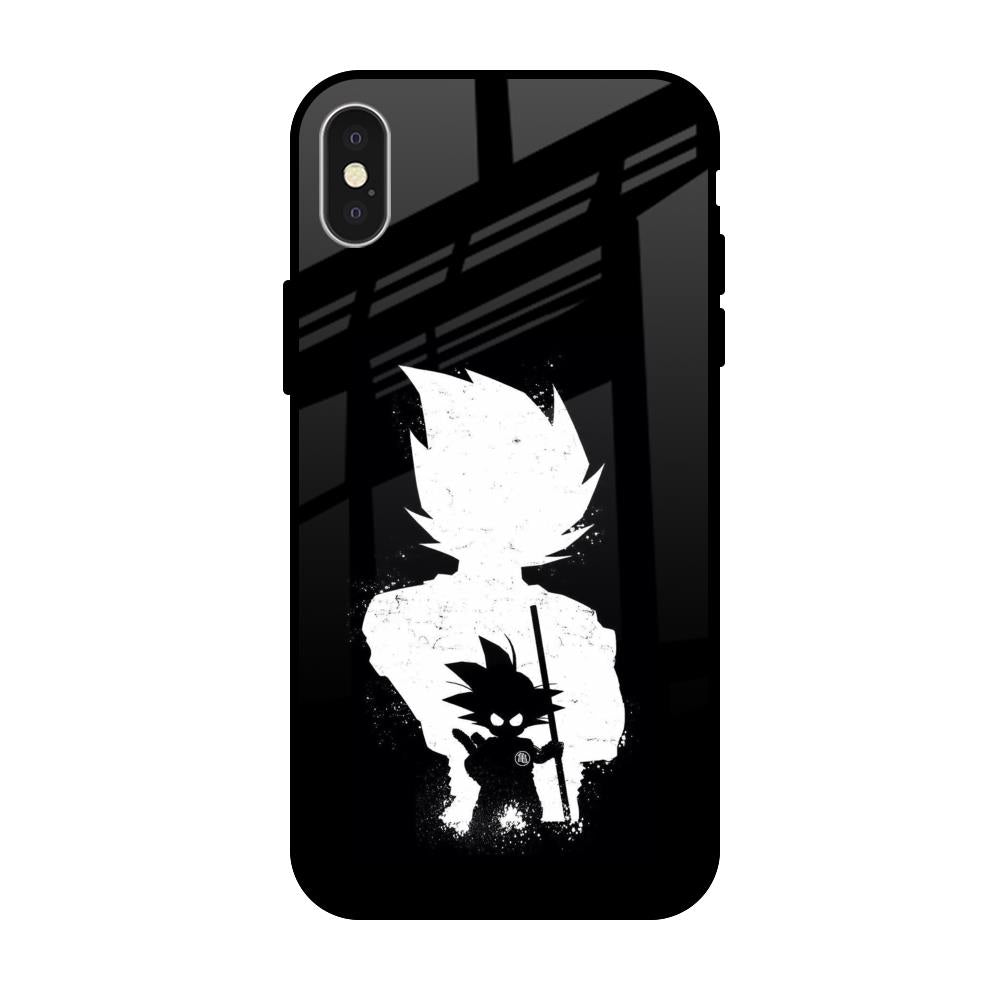 Monochrome Goku iPhone X Glass Back Cover Online