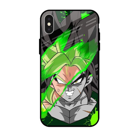 Anime Green Splash iPhone X Glass Back Cover Online