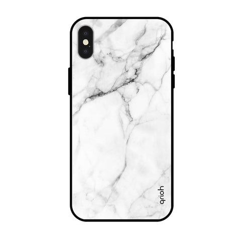 Modern White Marble iPhone X Glass Back Cover Online