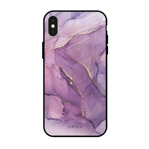 Purple Gold Marble iPhone X Glass Back Cover Online