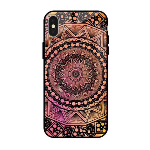 Floral Mandala iPhone X Glass Back Cover Online