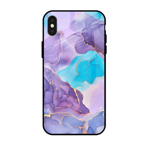 Alcohol ink Marble iPhone X Glass Back Cover Online