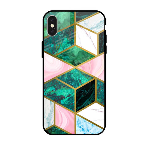 Seamless Green Marble iPhone X Glass Back Cover Online