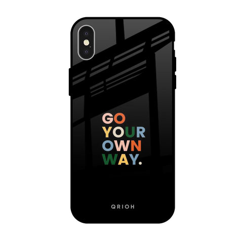 Go Your Own Way iPhone X Glass Back Cover Online