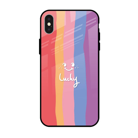 Lucky Abstract iPhone X Glass Back Cover Online