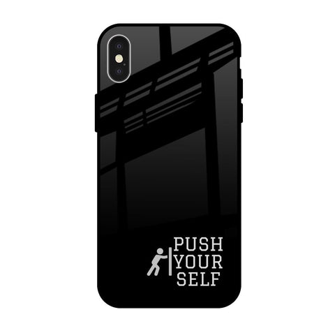 Push Your Self iPhone X Glass Back Cover Online