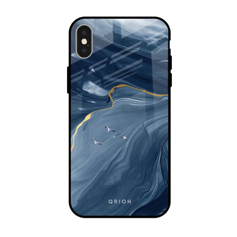 Deep Ocean Marble iPhone X Glass Back Cover Online