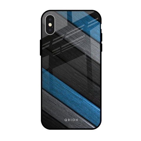 Multicolor Wooden Effect iPhone X Glass Back Cover Online