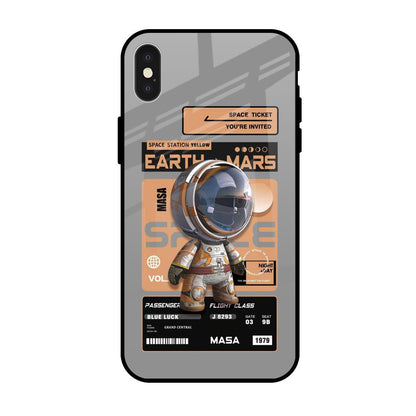 Space Ticket iPhone X Glass Back Cover Online