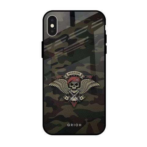 Army Warrior iPhone X Glass Back Cover Online