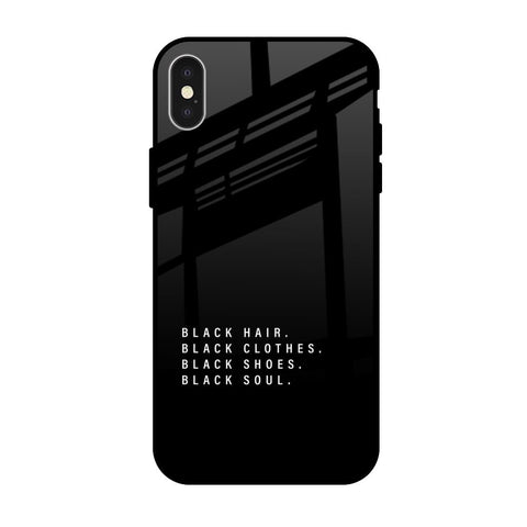 Black Soul iPhone X Glass Back Cover Online