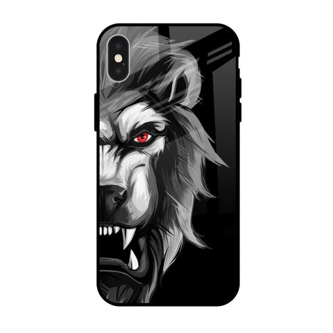 Wild Lion iPhone X Glass Back Cover Online