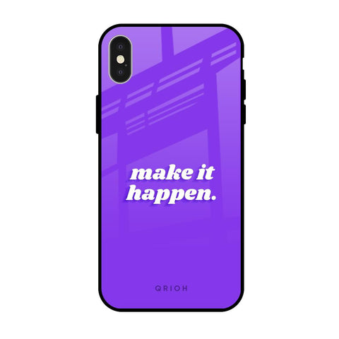 Make it Happen iPhone X Glass Back Cover Online