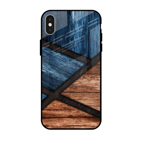 Wooden Tiles iPhone X Glass Back Cover Online