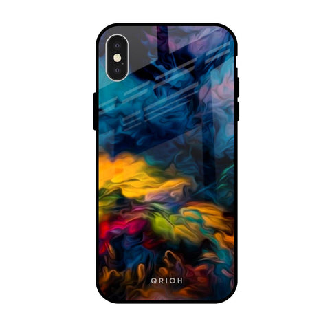 Multicolor Oil Painting iPhone X Glass Back Cover Online